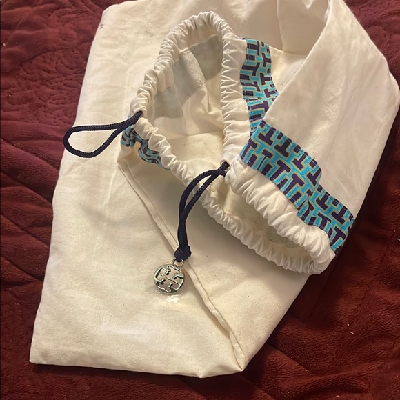 Tory Burch Black Leather Envelope Bag Clutch W/ Detachable Chain Designer READ - Picture 15 of 16